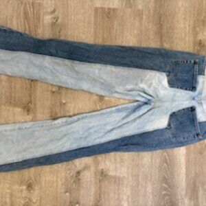 PacSun Two-Tone Boot Cut Jeans - Blue and Light Blue